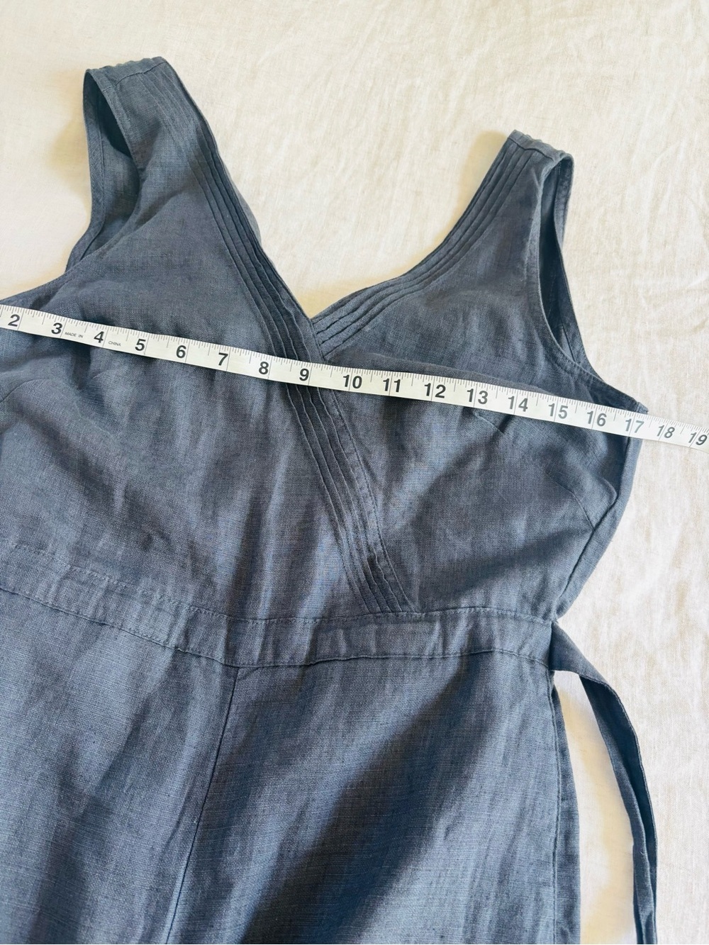 Kuhl Fresco Jumpsuit Sleeveless V-Neck Tie-Waist Cropped Jumpsuit - Charcoal - Picture 10 of 12